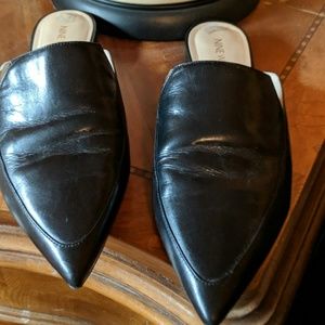Black Nine West Mules